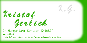 kristof gerlich business card