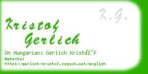 kristof gerlich business card